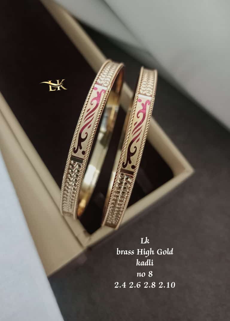 Accessories Designer Bangles Brass High Gold Kadli Catalog
